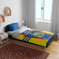 Custom Ecuador Football Bedding Set Vamos La Tricolor