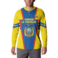 Custom Ecuador Football Button Sweatshirt Vamos La Tricolor