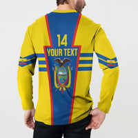 Custom Ecuador Football Button Sweatshirt Vamos La Tricolor