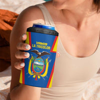 Custom Ecuador Football 4 in 1 Can Cooler Tumbler Vamos La Tricolor