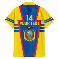 Custom Ecuador Football Family Matching Short Sleeve Bodycon Dress and Hawaiian Shirt Vamos La Tricolor