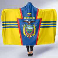 Custom Ecuador Football Hooded Blanket Vamos La Tricolor