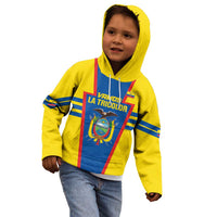 Custom Ecuador Football Kid Hoodie Vamos La Tricolor