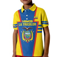 Custom Ecuador Football Kid Polo Shirt Vamos La Tricolor