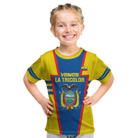 Custom Ecuador Football Kid T Shirt Vamos La Tricolor