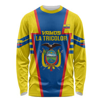 Custom Ecuador Football Long Sleeve Shirt Vamos La Tricolor