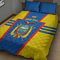 Custom Ecuador Football Quilt Bed Set Vamos La Tricolor