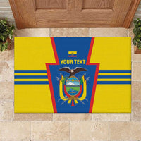 Custom Ecuador Football Rubber Doormat Vamos La Tricolor