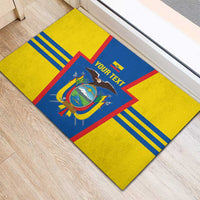 Custom Ecuador Football Rubber Doormat Vamos La Tricolor