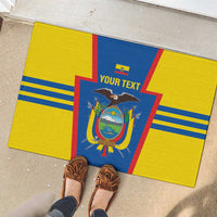 Custom Ecuador Football Rubber Doormat Vamos La Tricolor