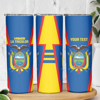 Custom Ecuador Football Skinny Tumbler Vamos La Tricolor