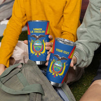 Custom Ecuador Football Tumbler Cup Vamos La Tricolor