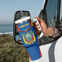 Custom Ecuador Football Tumbler With Handle Vamos La Tricolor