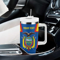 Custom Ecuador Football Tumbler With Handle Vamos La Tricolor