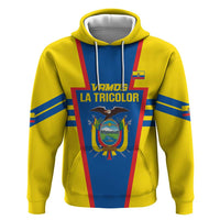 Custom Ecuador Football Zip Hoodie Vamos La Tricolor