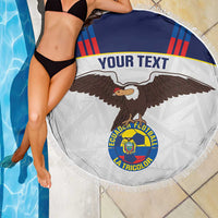 Custom Ecuador Football Beach Blanket La Tri Go Champions Condor Style