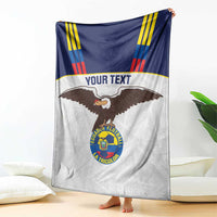 Custom Ecuador Football Blanket La Tri Go Champions Condor Style
