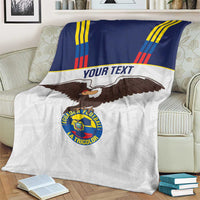 Custom Ecuador Football Blanket La Tri Go Champions Condor Style