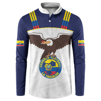 Custom Ecuador Football Button Sweatshirt La Tri Go Champions Condor Style