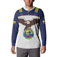 Custom Ecuador Football Button Sweatshirt La Tri Go Champions Condor Style