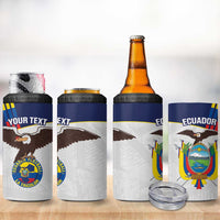 Custom Ecuador Football 4 in 1 Can Cooler Tumbler La Tri Go Champions Condor Style