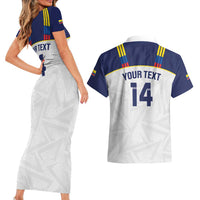 Custom Ecuador Football Couples Matching Short Sleeve Bodycon Dress and Hawaiian Shirt La Tri Go Champions Condor Style