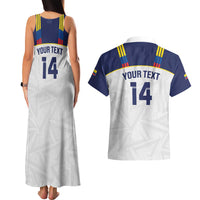 Custom Ecuador Football Couples Matching Tank Maxi Dress and Hawaiian Shirt La Tri Go Champions Condor Style