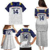 Custom Ecuador Football Family Matching Puletasi and Hawaiian Shirt La Tri Go Champions Condor Style