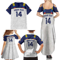 Custom Ecuador Football Family Matching Summer Maxi Dress and Hawaiian Shirt La Tri Go Champions Condor Style