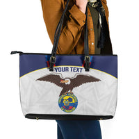 Custom Ecuador Football Leather Tote Bag La Tri Go Champions Condor Style