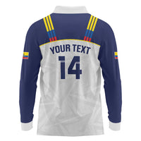 Custom Ecuador Football Long Sleeve Polo Shirt La Tri Go Champions Condor Style