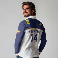 Custom Ecuador Football Long Sleeve Polo Shirt La Tri Go Champions Condor Style