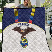 Custom Ecuador Football Quilt La Tri Go Champions Condor Style