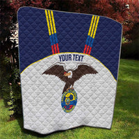 Custom Ecuador Football Quilt La Tri Go Champions Condor Style
