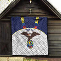 Custom Ecuador Football Quilt La Tri Go Champions Condor Style