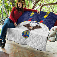 Custom Ecuador Football Quilt La Tri Go Champions Condor Style