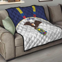 Custom Ecuador Football Quilt La Tri Go Champions Condor Style