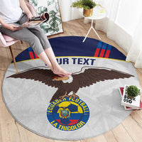 Custom Ecuador Football Round Carpet La Tri Go Champions Condor Style