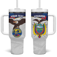 Custom Ecuador Football Tumbler With Handle La Tri Go Champions Condor Style