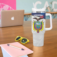 Custom Ecuador Football Tumbler With Handle La Tri Go Champions Condor Style