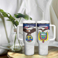 Custom Ecuador Football Tumbler With Handle La Tri Go Champions Condor Style