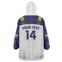 Custom Ecuador Football Wearable Blanket Hoodie La Tri Go Champions Condor Style