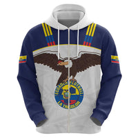 Custom Ecuador Football Zip Hoodie La Tri Go Champions Condor Style