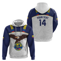Custom Ecuador Football Zip Hoodie La Tri Go Champions Condor Style