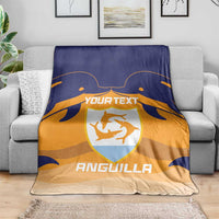 Custom Anguilla Football Blanket Dolphins Coat Of Arms Style