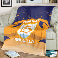 Custom Anguilla Football Blanket Dolphins Coat Of Arms Style