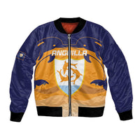 Custom Anguilla Football Bomber Jacket Dolphins Coat Of Arms Style