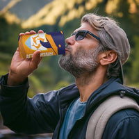 Custom Anguilla Football 4 in 1 Can Cooler Tumbler Dolphins Coat Of Arms Style