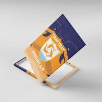 Custom Anguilla Football Canvas Wall Art Dolphins Coat Of Arms Style