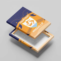 Custom Anguilla Football Canvas Wall Art Dolphins Coat Of Arms Style